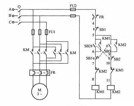 電機(jī)正反轉(zhuǎn)自鎖互鎖原理圖