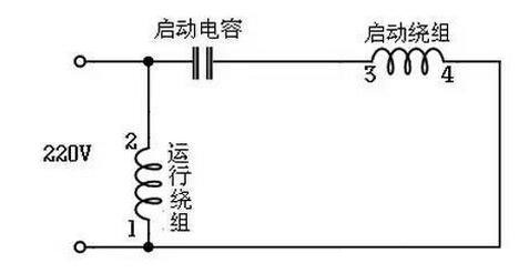 電容運轉(zhuǎn)型接線電路圖