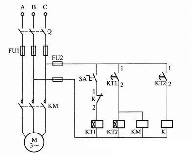 電機(jī)間歇運(yùn)行控制電路接線圖